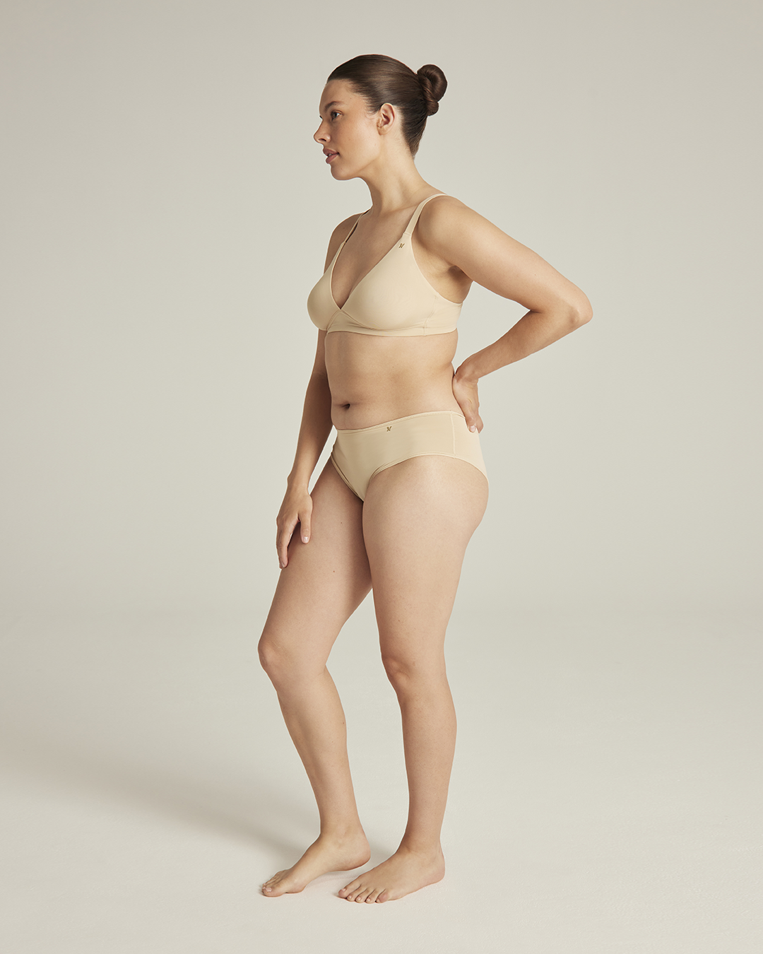 The Stretch Mid Rise Bikini Brief - Bare 01