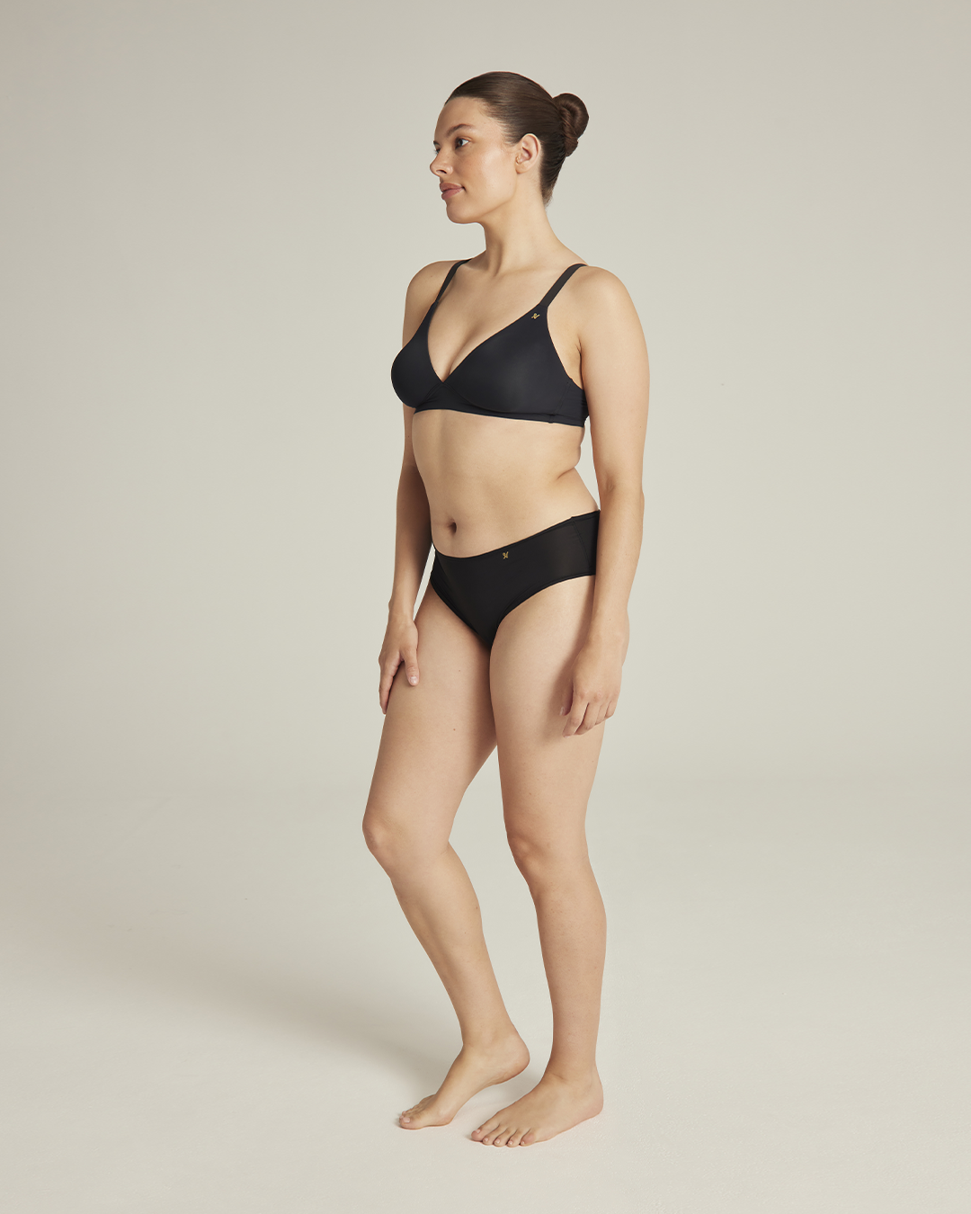 The Stretch Mid Rise Bikini Brief - Black