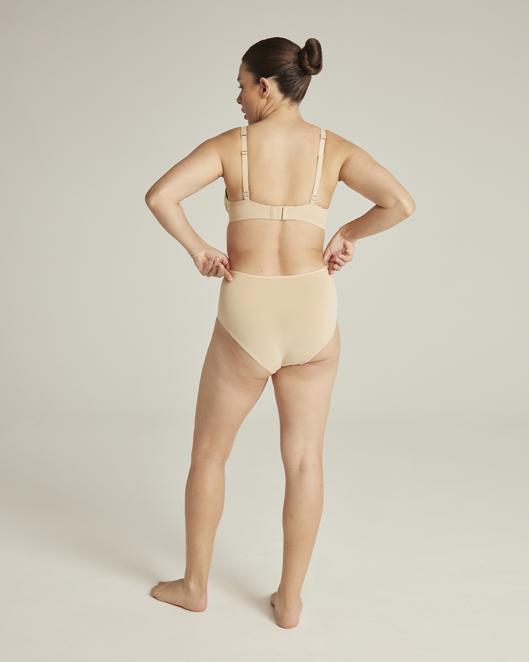 The Stretch High Waisted Brief - Bare 01