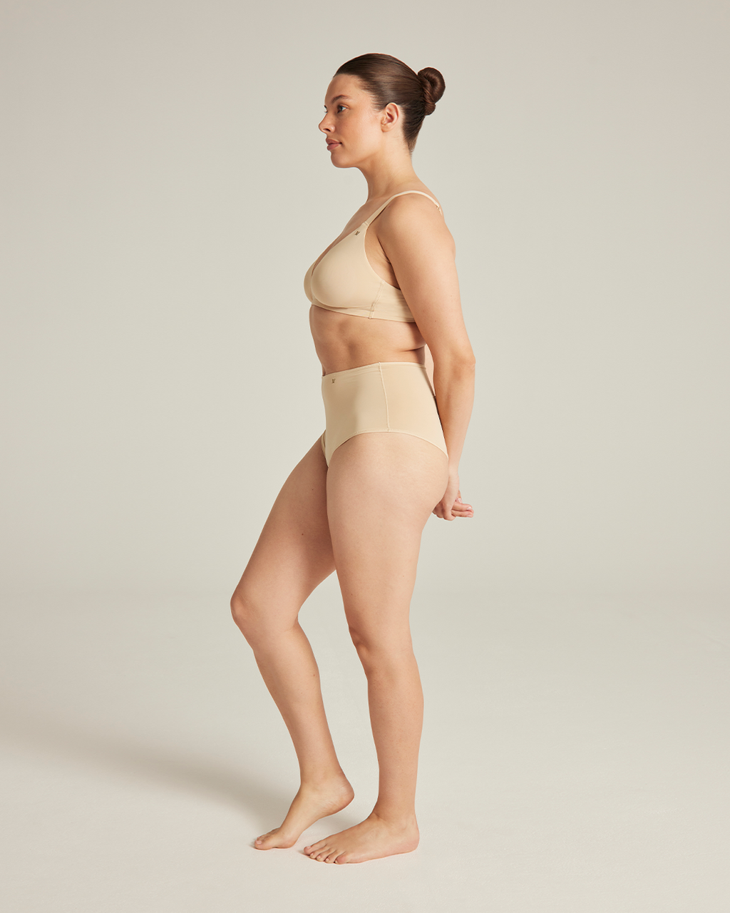 The Stretch High Waisted Brief - Bare 01