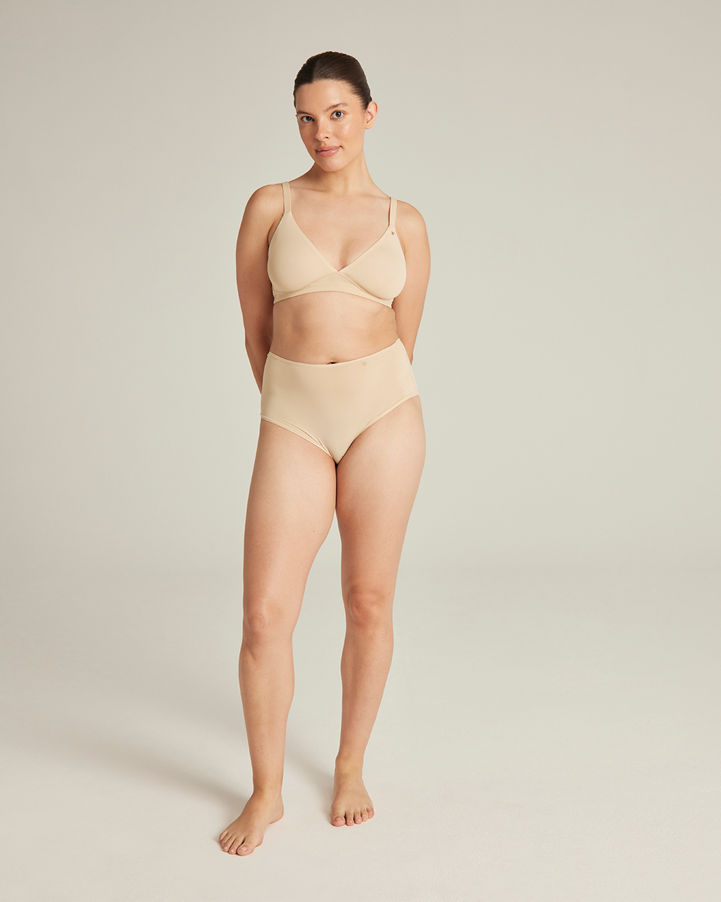 The Stretch High Waisted Brief - Bare 01