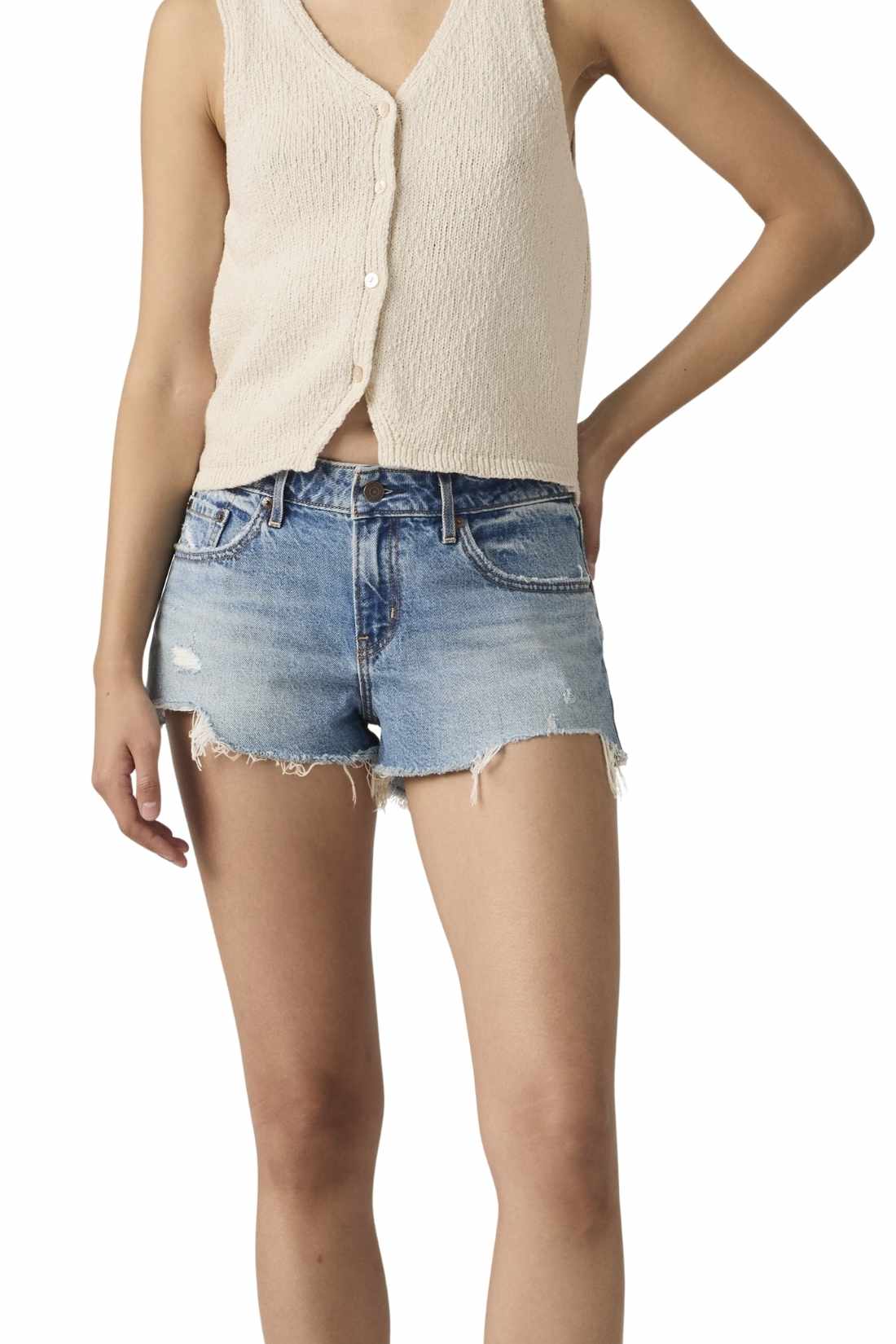 LEVI'S - Short donna a vita bassa  - Taglia 31-4