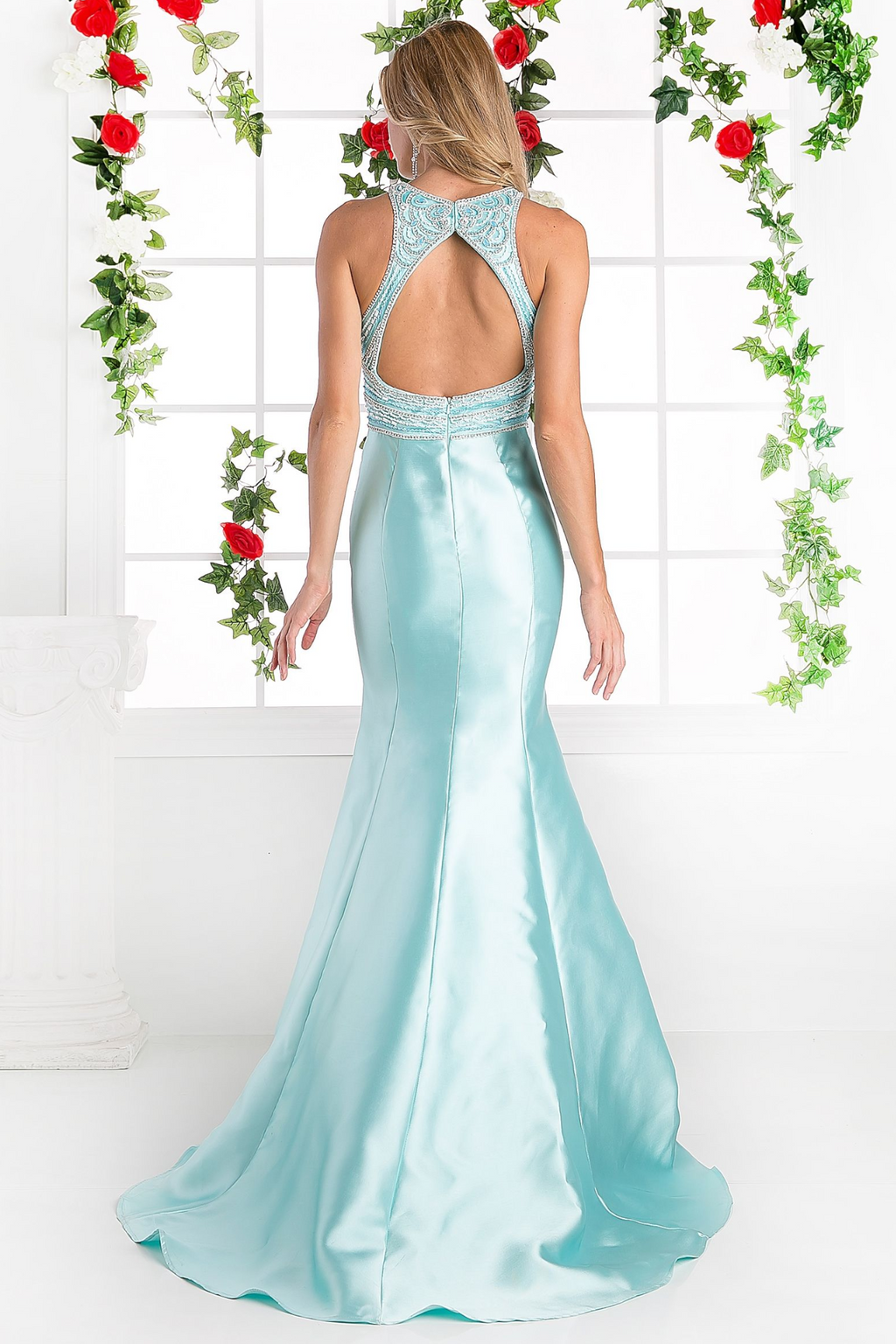 Open Cut-Out Back Dress-0