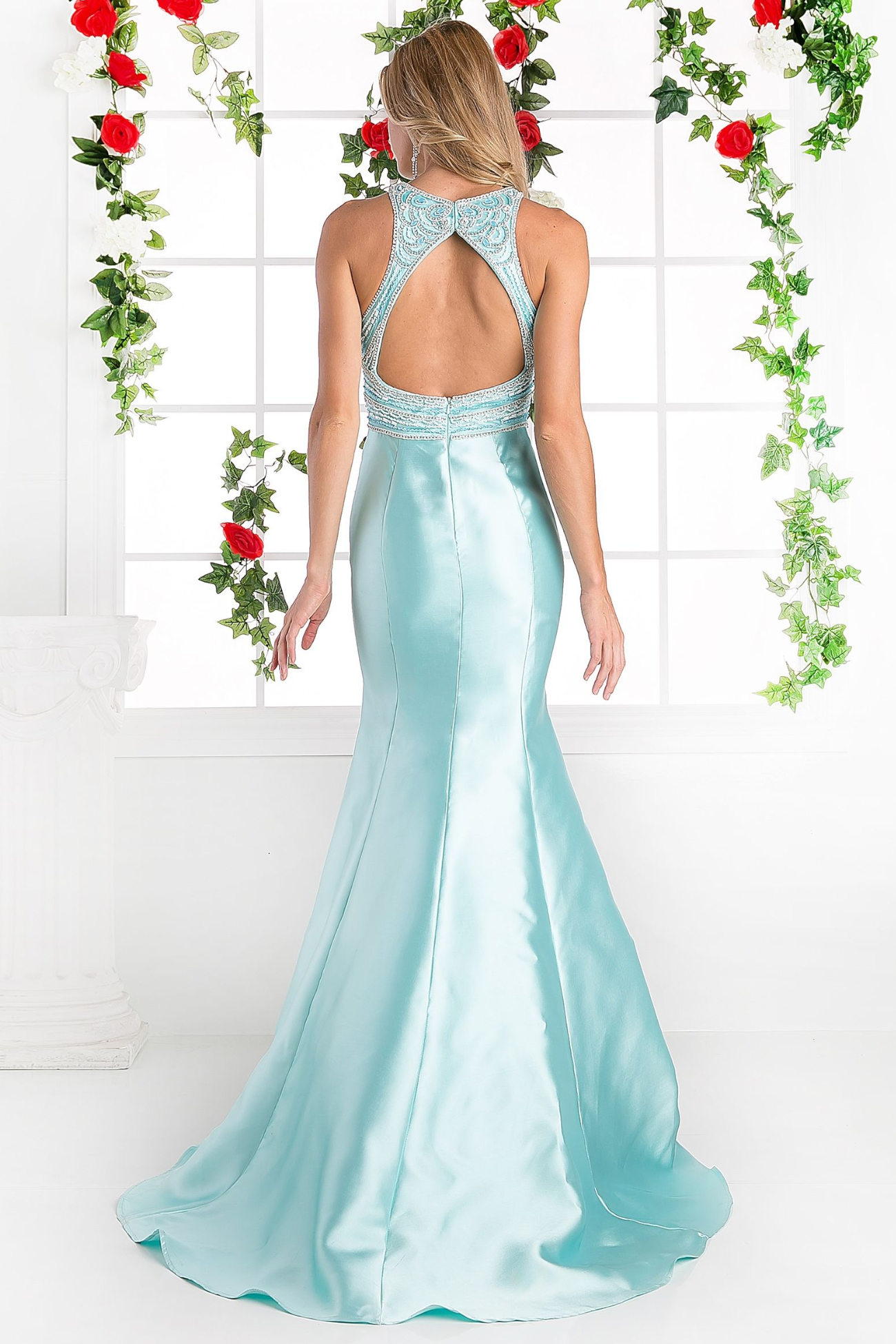 Open Cut-Out Back Dress-0