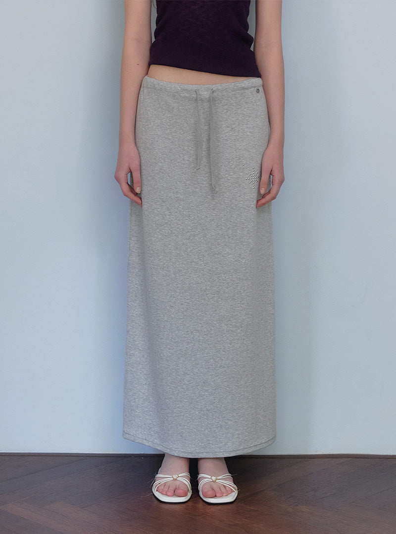 Heco stud banding long skirt-4