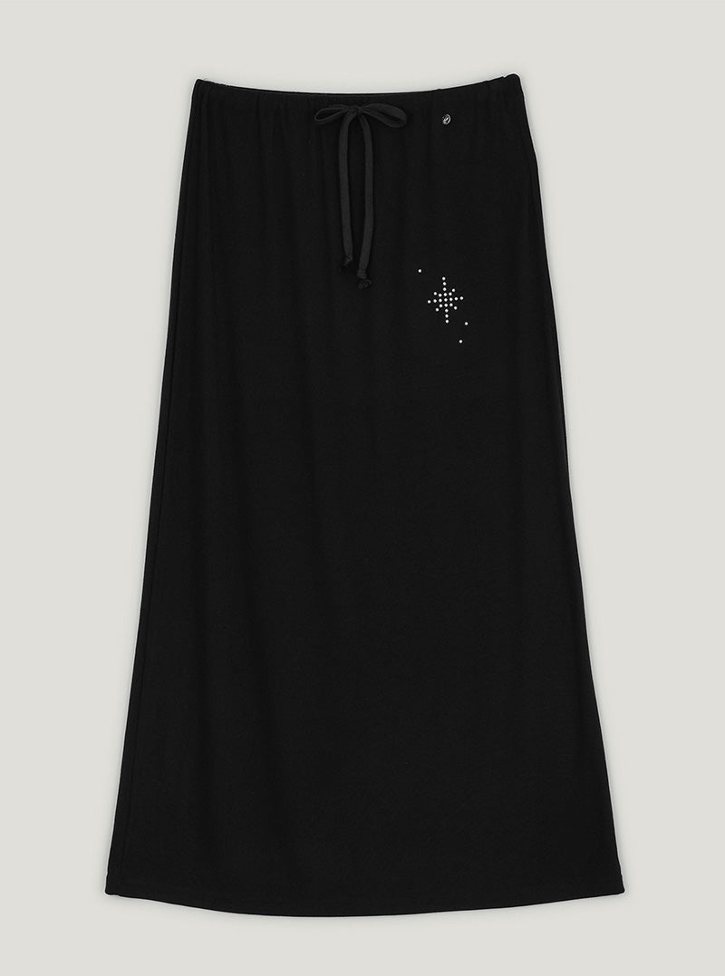 Heco stud banding long skirt-6