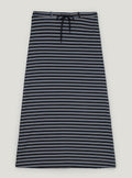 Inble contrast stripe banding long skirt-1