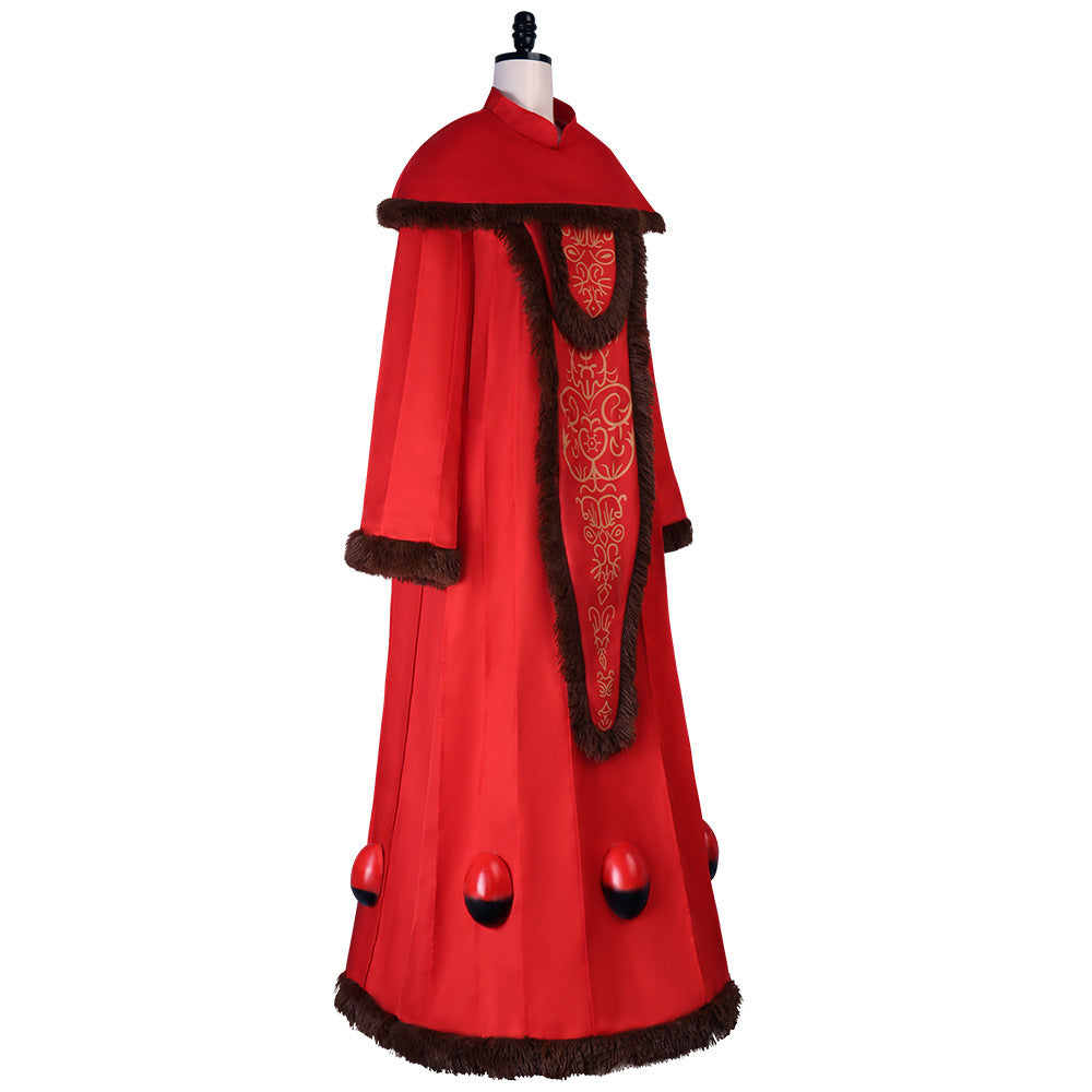 Star Wars Padm Cosplay Costume Red Princess Long Dress Halloween