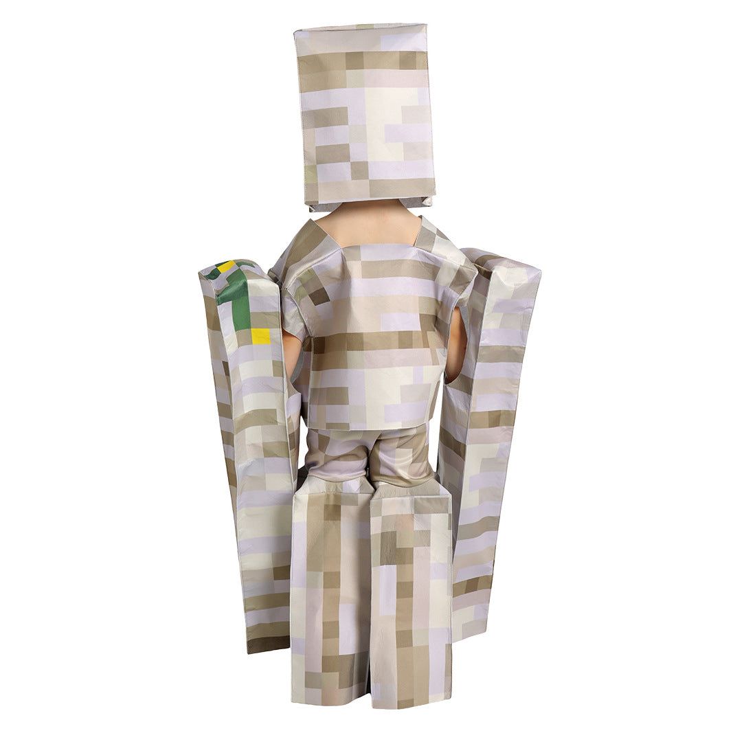 Golem Children's Cosplay Costume My World Game Minecraft Performance Costume Halloween Outfit