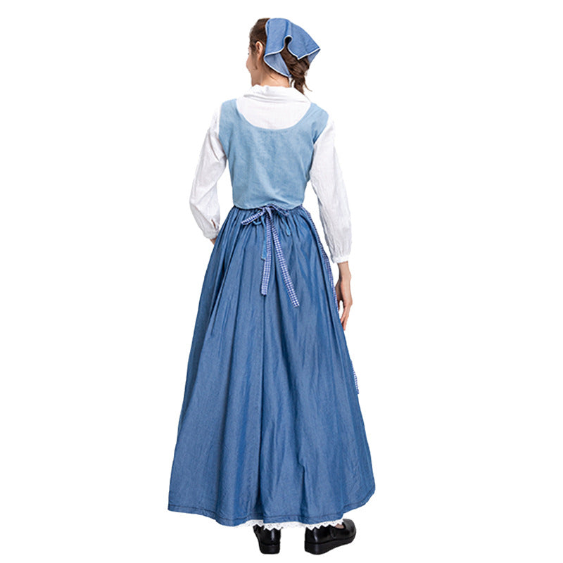 style Halloween costume farm rural maid long dress cross-dressing butler cosplay maid dress