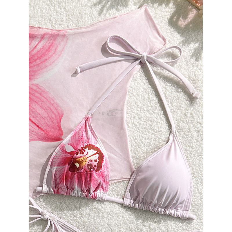 Sleeveless Belted Bikini Set Swimwear for Women