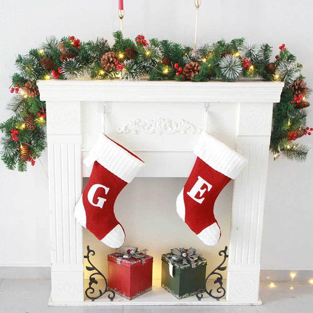 Christmas Rattan Garland with Red Berries