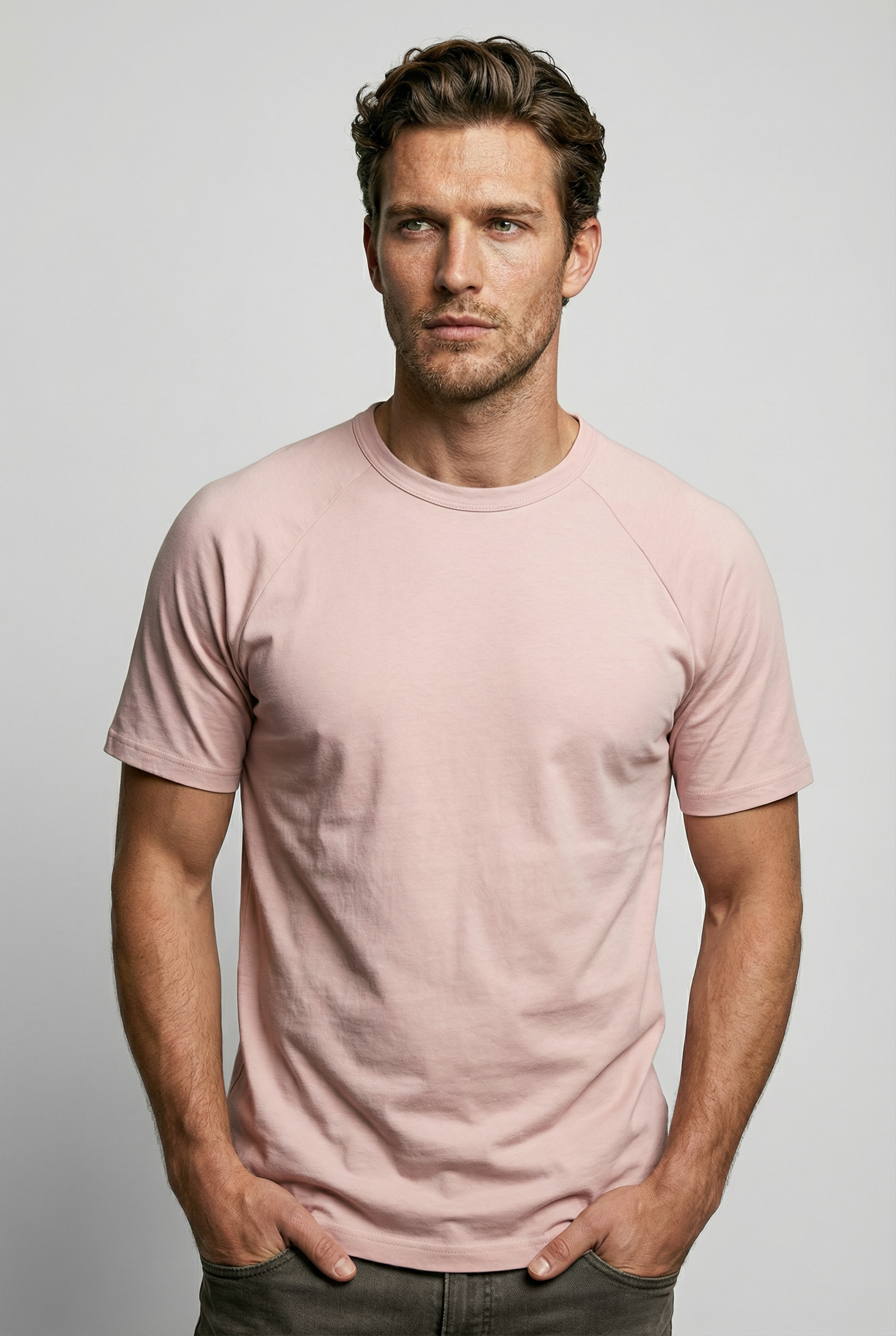 Hoxton Raglan Sleeve Fitted T-shirt - Nude