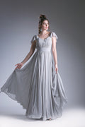 Empire Waist Chiffon Dress-0