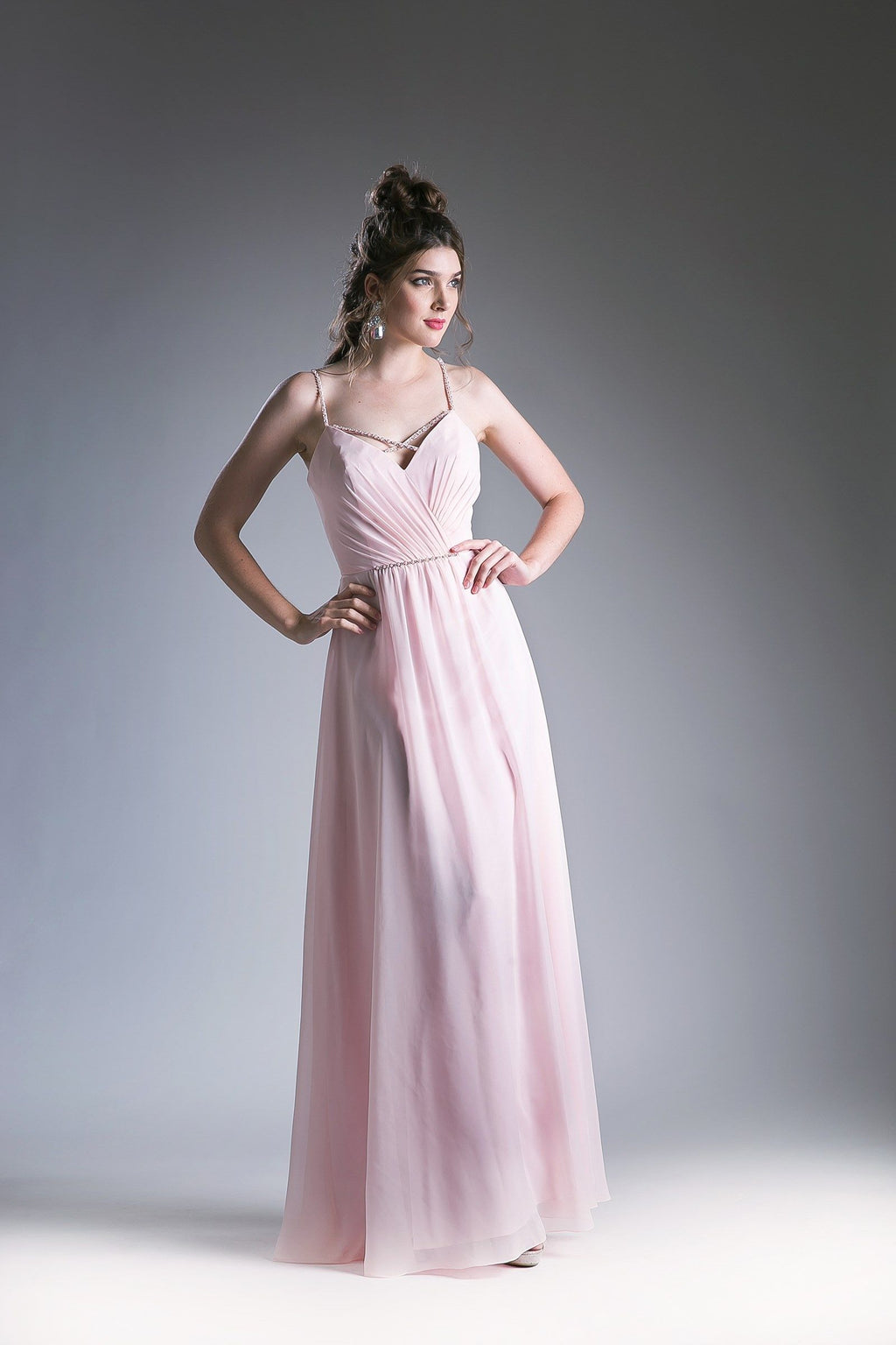 V Neckline With a Beaded Band Dress-3
