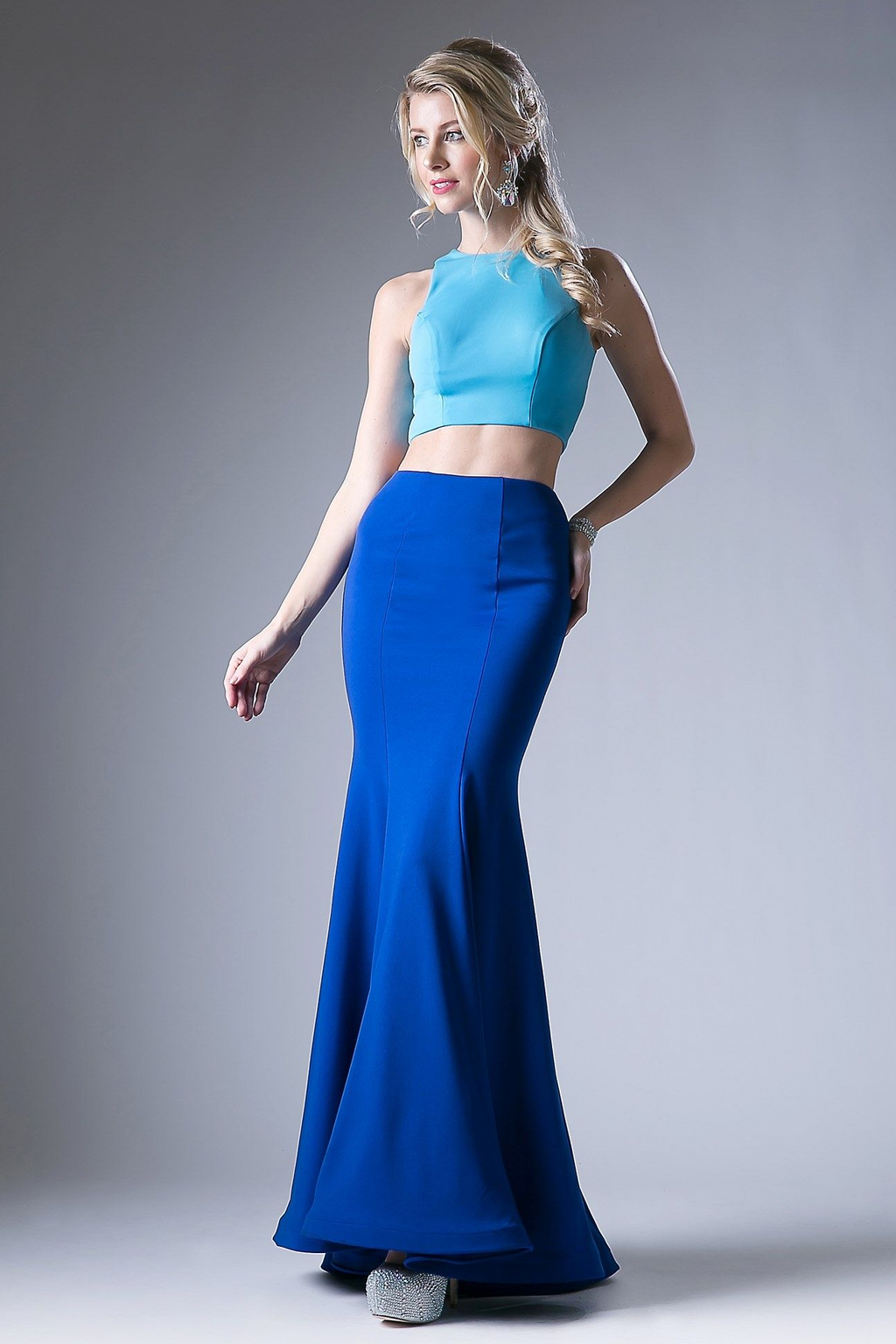 Two-Pieces Dress with a Cropped Top-1