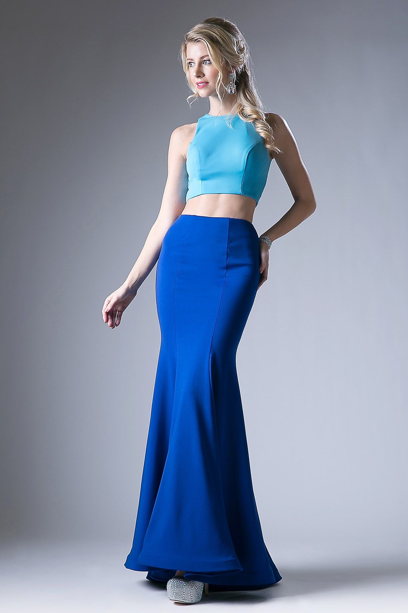 Two-Pieces Dress with a Cropped Top-1