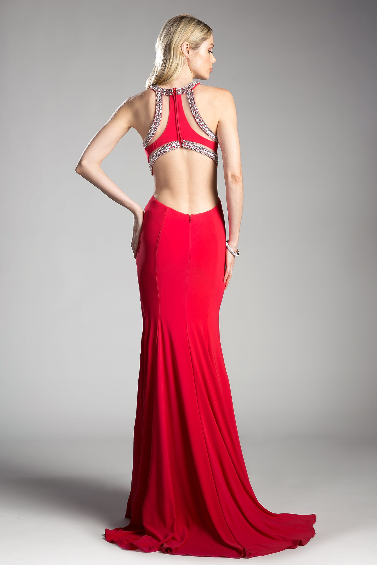 Beaded Stretch Knit Sheath Dress-1