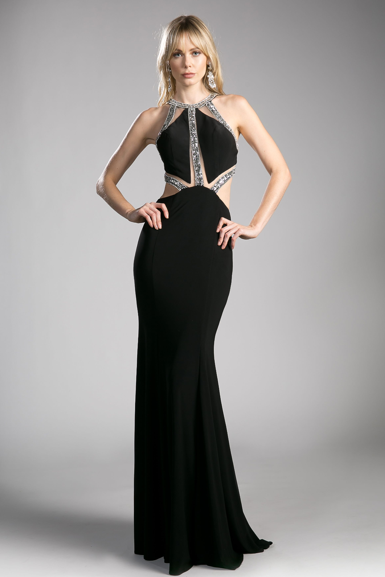 Beaded Stretch Knit Sheath Dress-0