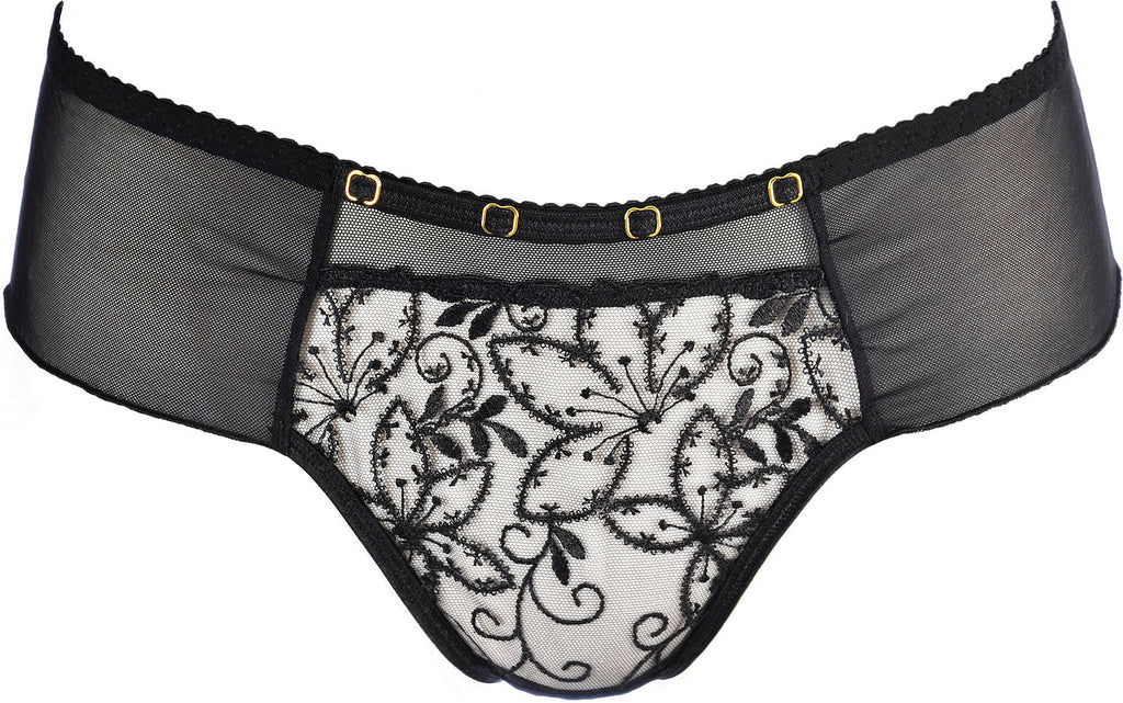 Ultra Sheer Brazilian Thong Panty Axami Black Angel-4