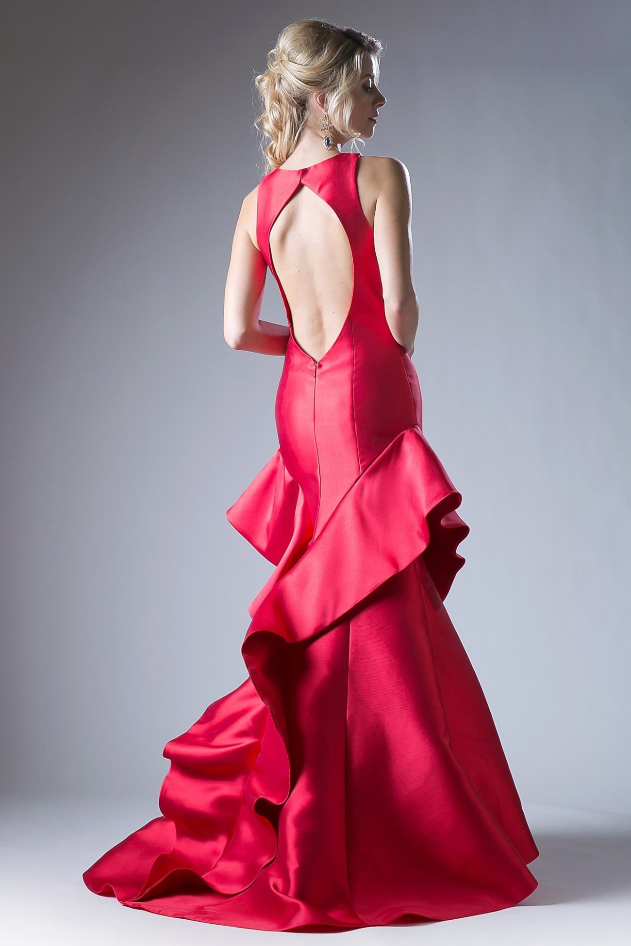 Mermaid Gown with a Deep Back Cutout-0