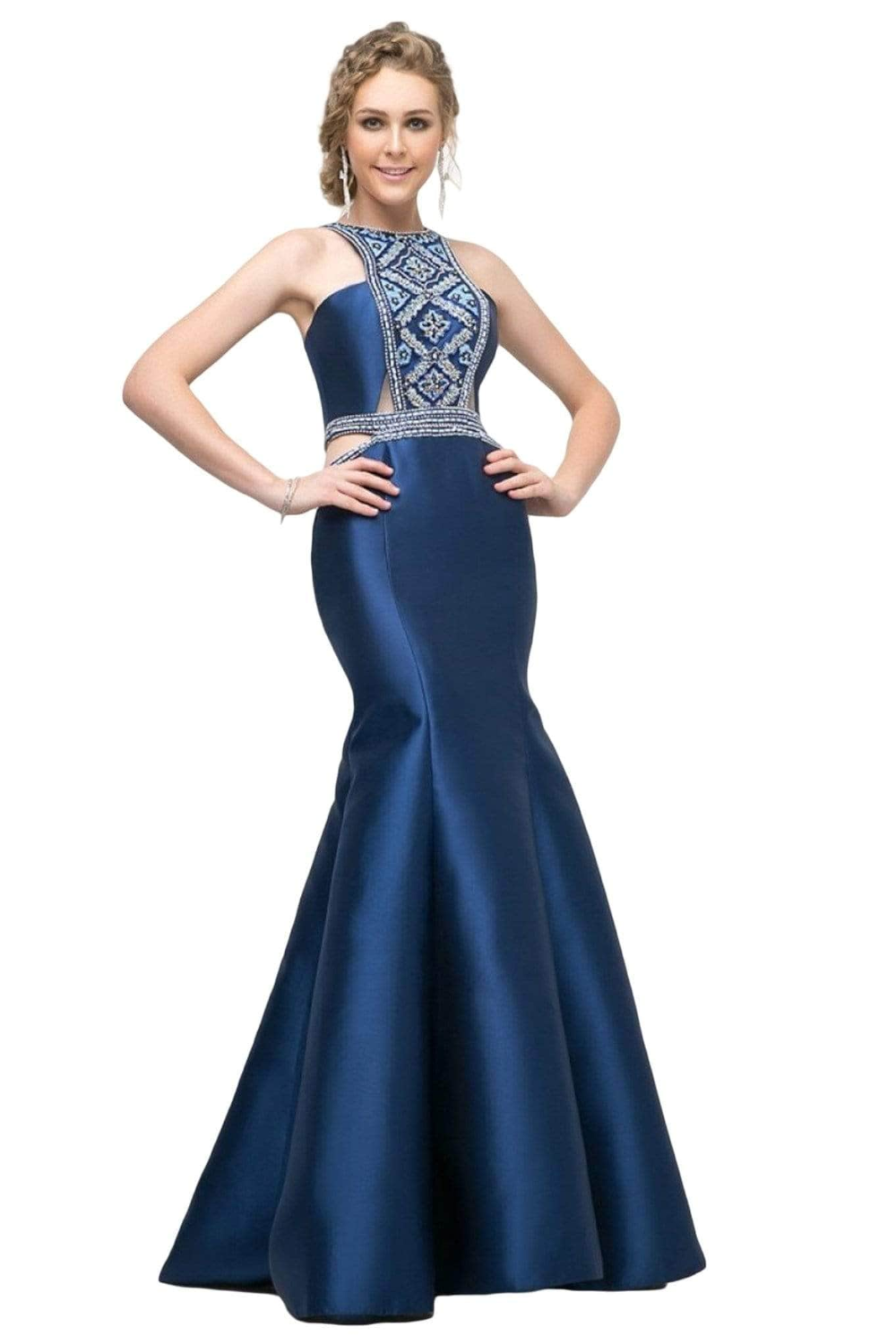 Halter Mermaid Mikado Gown-1