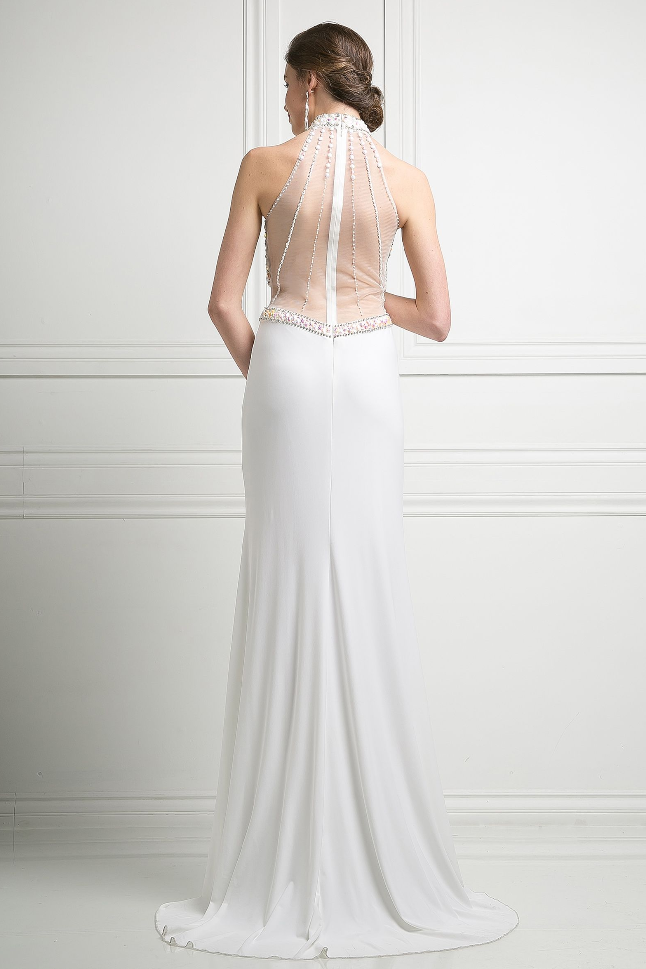 Two-Piece Long Sleeveless Dress-0