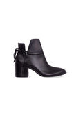 Attalea Black Leather Ankle Boots – 6.5cm Block Heel-0