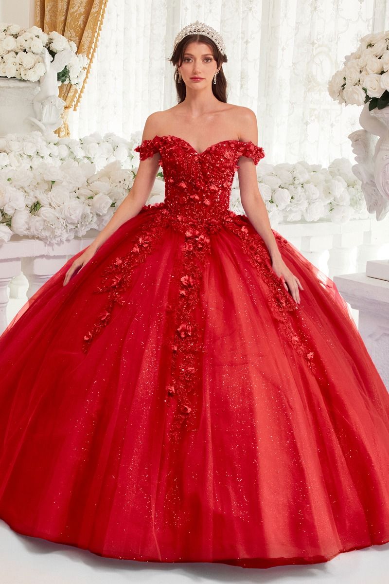 Off The Shoulder Quinceanera Ball Gown-4