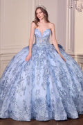 Regal Beaded Tulle Ball Gown with Sweetheart Neckline & Lace Appliqué-0