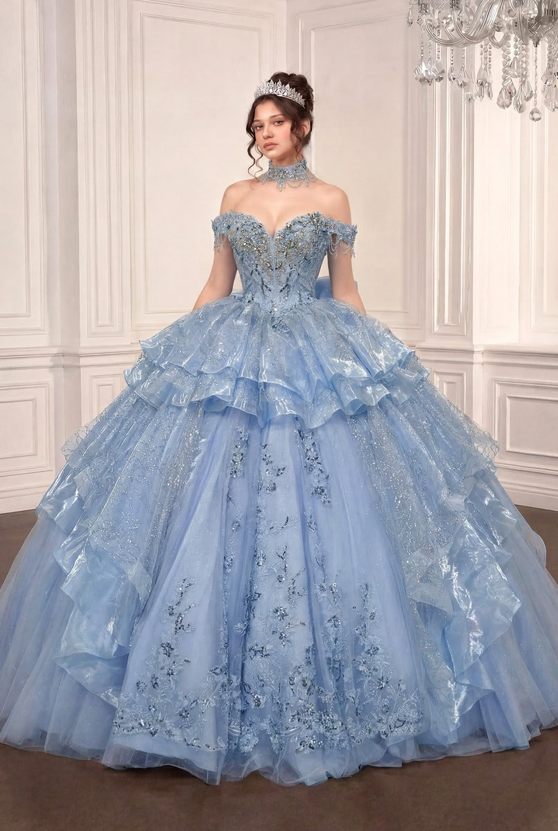 Two In One Quinceanera Ball Gown & Mini Dress-0
