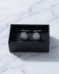 Radiant Crystal Flower Burst Cufflinks-0