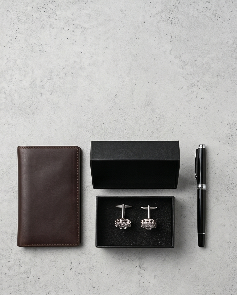 Radiant Crystal Flower Burst Cufflinks-3