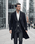 Classic Double-Breasted Wool Blend Overcoat-0