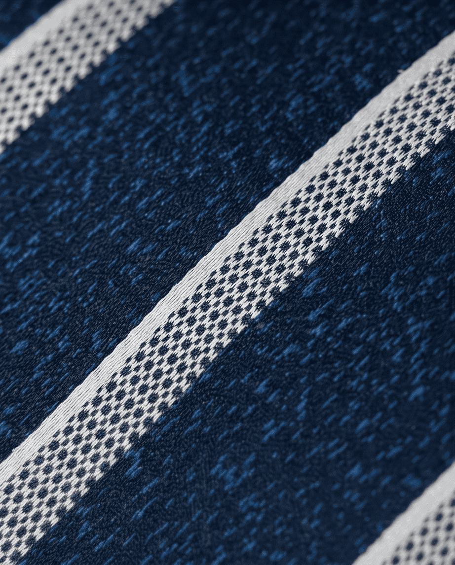 Classic Navy and Silver Stripe Tie-2