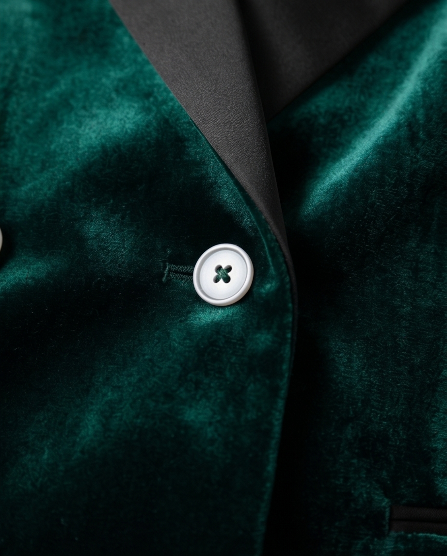 Green Double Breasted Dinner Jacket-2