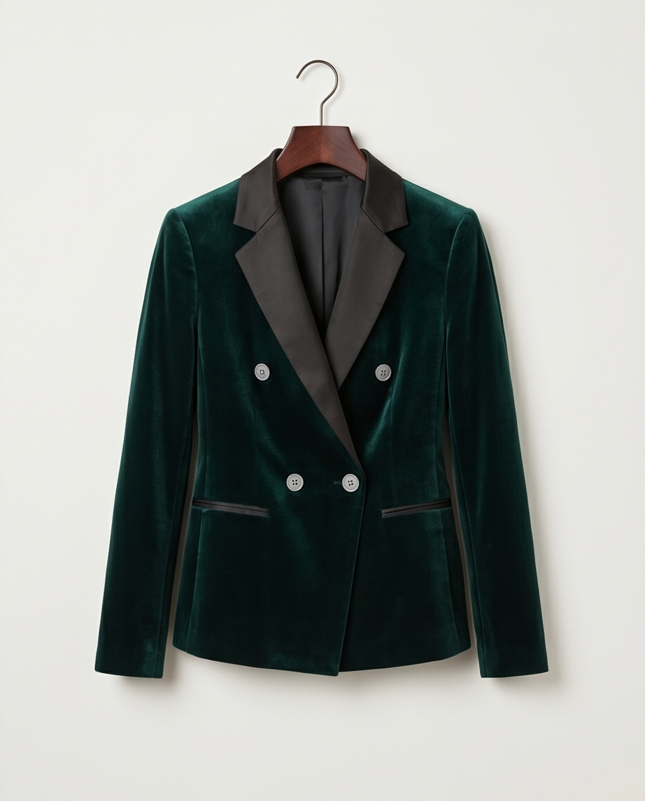Green Double Breasted Dinner Jacket-1