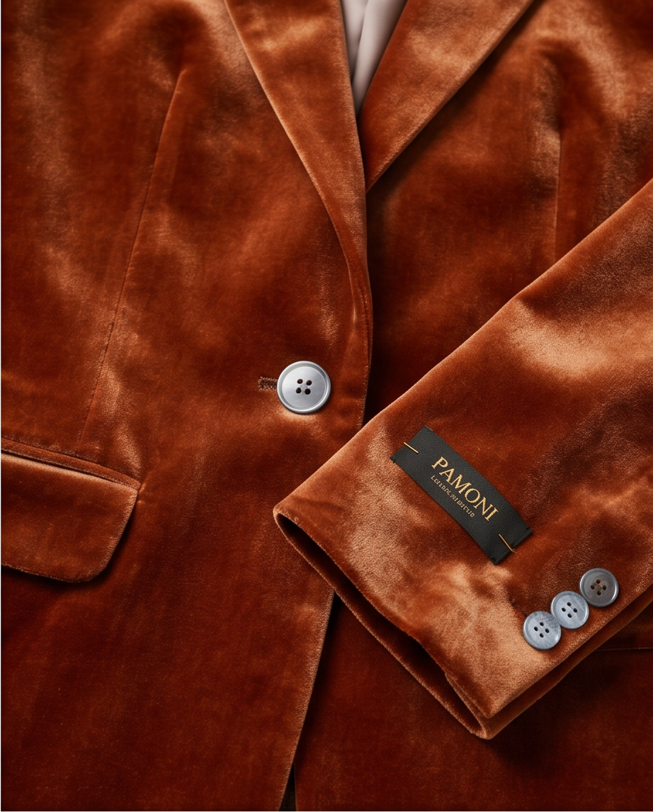 Camel Velvet Blazer-3