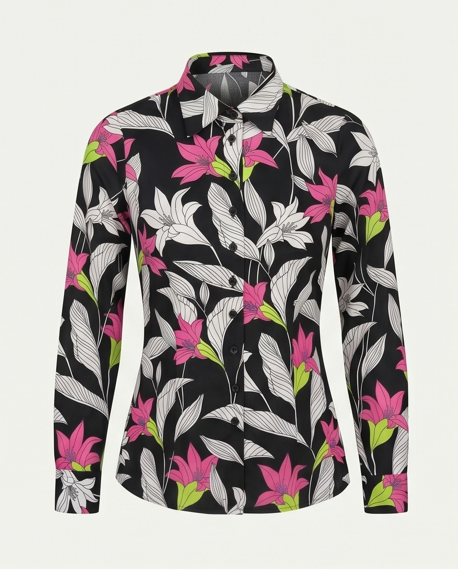 Exotic Bloom Extra Slim Fit Cotton Shirt-2