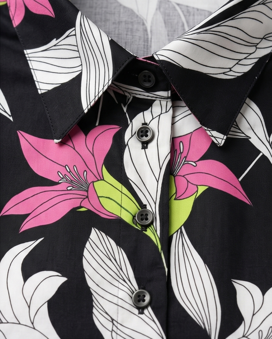 Exotic Bloom Extra Slim Fit Cotton Shirt-3