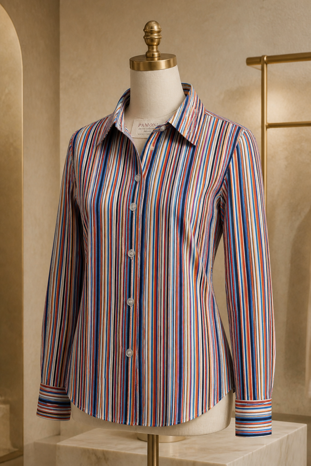 The Executive Stripe Fitted Cotton Shirt-3