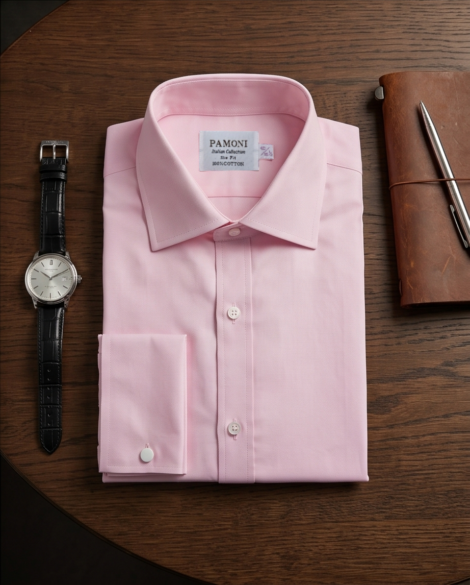 Men’s Pink Oxford Slim Fit Shirt-3