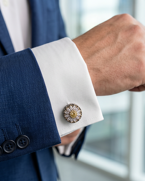 Blooming Radiance Gemstone Cufflinks-1