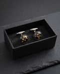Midnight Gold Leaf Cufflinks-0