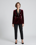 Burgundy Double Breasted Dinner Jacket-0