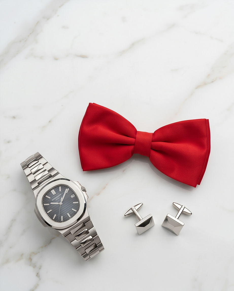 Classic Scarlet Satin Bow Tie-3