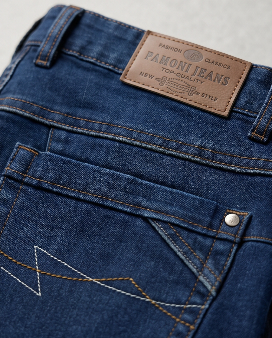 Men’s Classic Regular Fit 100% Cotton Denim Jeans – Dark Wash-4
