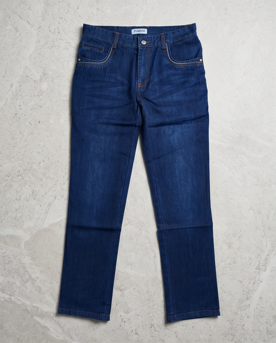 Men’s Classic Regular Fit 100% Cotton Denim Jeans – Dark Wash-2