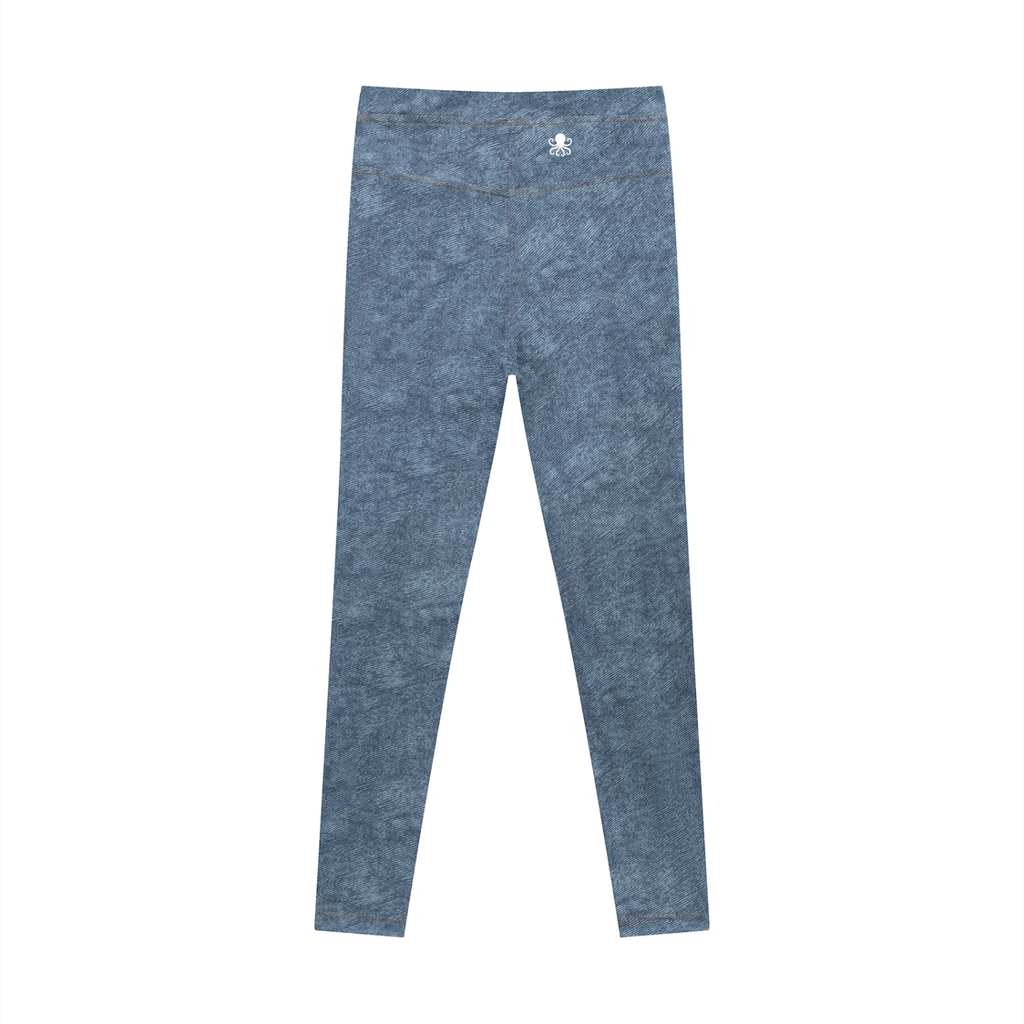 Women's Faux Denim Zip-Fly Leggings