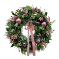 Pastel Pink & Green Christmas Door Wreath